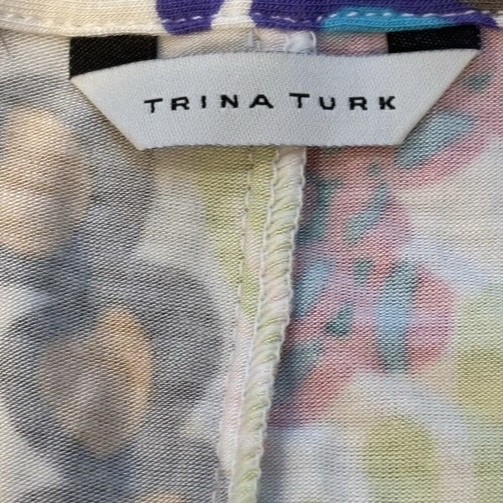 Trina Turk Colorful Abstract Print Women's Swim Cover-Up Dress - Picture 6 of 6